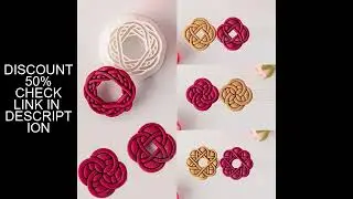 Retro Texture Polymer Clay Cutters Mold Creative Traditional Geometric Line Pattern Earring Pendant