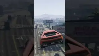 Gta 5 jump over wall & billboard #shorts