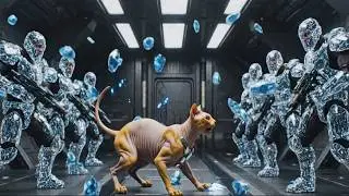 The Cat Who Stopped the Robots The Frozen Army Brave Hairless Cat in a Futuristic Battle