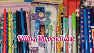 Asmr filling my cute pencil box🥰✨️#ytshorts #stationarycollection #pencilbox#cute#asmr #stationery 