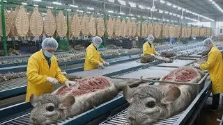 Inside the chinchilla fur Factory: From chinchilla fur to Luxury Itemps (Full Process)