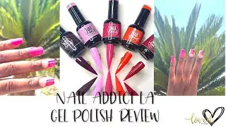 NAIL ADDICT LA GEL POLISH REVIEW, SWATCHES, AND DESIGN.