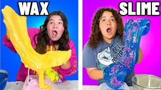 Pouring WAX On SLIME?! Satisfying Wax Slime!!