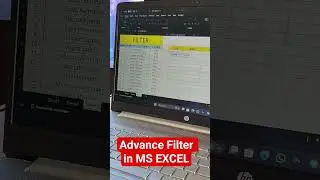 Advance Filter in MS EXCEL #computer #excel #exceltips #filter