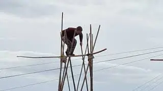 Stunning Bamboo Balancing Act | NoFit State Circus Harbour Redruth International Festival of Theatre
