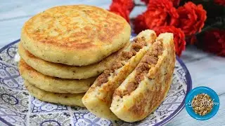 Meat Stuffed Potato Pancakes - Ground beef recipe - Potato Pancake Recipe - Eid Recipes