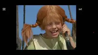 Poliserna kling och klang förföljer pippi tommy och Annika när de flyger luftballong fast baklänges 