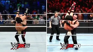 WWE 2K15 vs WWE 2K20 Finisher Comparisons