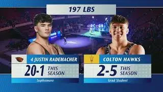 Colton Hawks vs. Justin Rademacher (197lbs) FULL MATCH | 2025-26 Big 12 Wrestling