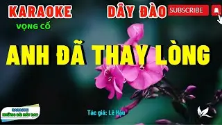 Karaoke Anh đã thay lòng, dây đào, beat dễ hát