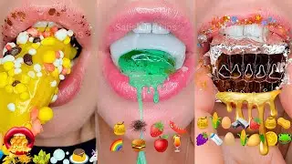 ASMR Satisfying Eating Emoji Food Challenge Compilation Mukbang 먹방