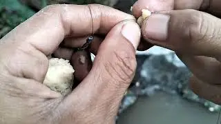 micro fishing!!!Fishing for wader fish in a river with a strong current
