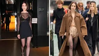 Lily Collins Steps Out in Oversized Brown Coat and Fans Are Stunned by What She Wore Underneath
