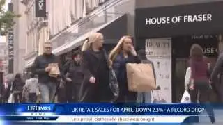 UK Retail sales for April: down 2.3%