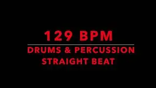 Free Drum Track - 129 BPM Drums & Percussion, Straight Beat