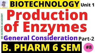 Production of Enzymes General Consideration-Biotechnology-Unit 1- B. Pharm 6 Sem-Lect.8-Part-2