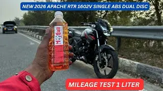 2026 NEW TVS APACHE RTR 160 2V BLACK COLOUR SUPER MOTO ABS MILEAGE TEST HIGHWAY AND CITY