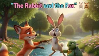 The rabbit and the 🦊 fox | How did rabbit has long ears and short tail? | A funny story🤣
