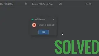 Unable to locate adb in Android studio and flutter solved | Android studio AVD manager error