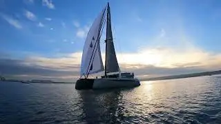 First sail of a new HH55 catamaran. Very impressive!