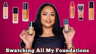 Swatching All My Foundations| My Top 15 Foundations| Dry Skin