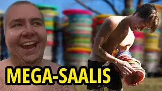 Frisbeegolf kiekko kalastus ennätys Nakkilan fribaradalla