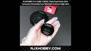 RJXHOBBY 9 4 14dBi  5 8GHz Triple Feed Patch SMA Connector Extremely Low Sidelobes Antenna High Gain