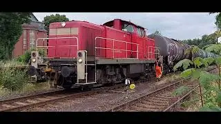 Geležinkelio pervaža Ginshaime-Gustavsburge. / Bahnübergang in Ginsheim-Gustavsburg.