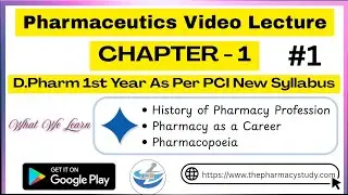Pharmaceutics Chapter-1 Notes Video Lecture | D.Pharm 1st Year | As per PCI New Syllabus