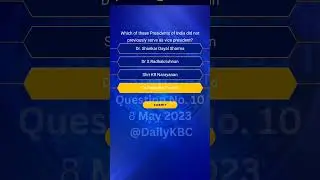 KBC 2023 l 8 May 2023 I Registration Question 10 KBC Last Quiz Today l KBC15 Kaun Banega Crorepati
