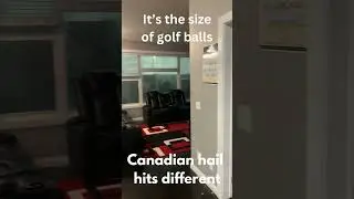 Hail Storm of Destruction Golf Ball-sized Hail Shatters Windows #nature #shorts