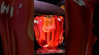 Have you ever seen a bell pepper this beautiful 😍 #satisfying #bellpepper #glasscutting #aiasmr