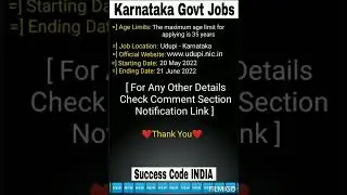 Karnataka Govt Jobs 2022 Notification #shorts #trending #youtubeshorts #ytshorts #govtjobs