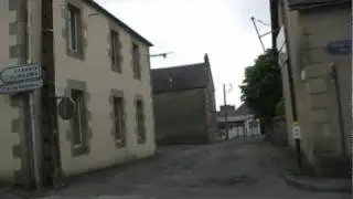 Driving Along Rue Louis Morel, Rue de l'All&eacute;e & Rue du Cleumeur, Callac, Brittany, France