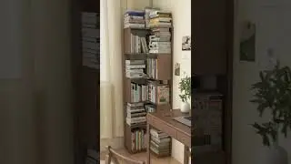 Elevate Your Space with the Minimalist Corner Bookshelf!