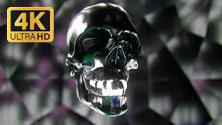 [4K] Music Instrumental Neon Skull Visuals - Full 3 Hours