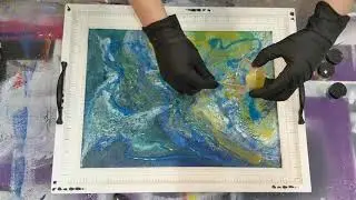 (723.5) RESIN pour with Pearl-ex powders* first time trying this technique!!!!!