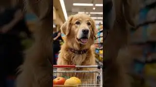 Golden Retriever Goes Grocery Shopping for Its Human | Ultra Realistic Dog Animation
