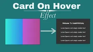 CSS Card Hover Effects | HTML & CSS - Code With Vicky