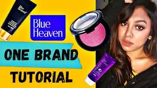 ONE BRAND TUTORIAL || BLUE HEAVEN || Indian Brand || soft smoky look 💙 😍