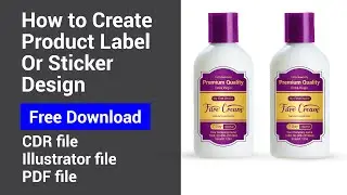 Product Label or Sticker Design In adobe illustrator CC Convert file to Coreldraw .