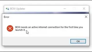 Como resolver o erro do boiii needs an active internet connection for the first time you lounch it