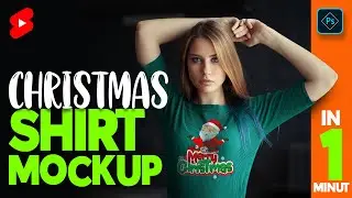 Christmas Shirt Mockup in Photoshop 2023 l Christmas Green Screen #shorts #jabbarawan #christmas