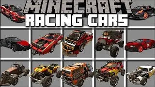 Minecraft RACING CAR MOD / DRIVE AROUND IN SUPER FAST CARS AND SURVIVE!! Minecraft