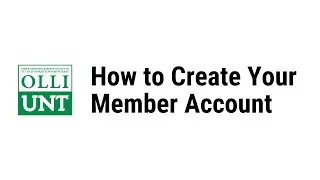 How to Create Your Member Account