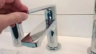 Hansgrohe Rebris E Single lever basin mixer 80 with pop-up waste set, chrome
