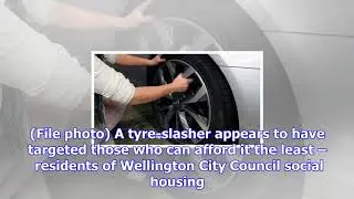 Tyre slasher targets wellington council flats