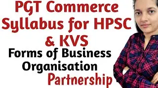 HSSC PGT Commerce Syllabus | KVS PGT Commerce Preparation | KVS PGT Commerce Syllabus 2022 | HPSC