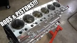 BUILDING A BILLET CUMMINS ENGINE PART 2!!! BOTTOM END ASSEMBLY!!!