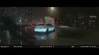 White Honda Civic Last Minute Exiting